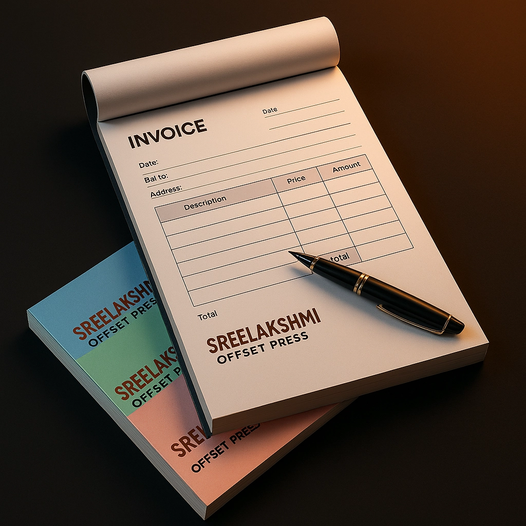 An image of invoice by sreelakshmi offset press.best printing press in kerala